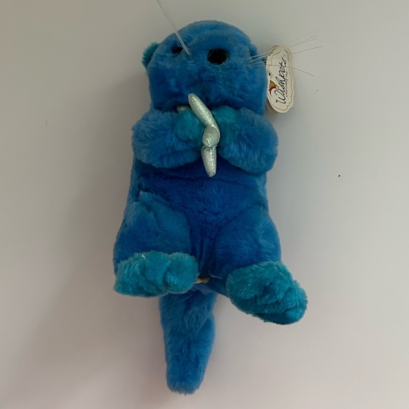 Vintage Small Blue Otter Stuff Animal Plushy - Picture 2 of 4